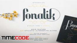 دانلود فونت انگلیسی گرافیکی  Fonatik Display font + Extras