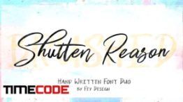 دانلود فونت انگلیسی دست نویس Shutten Reason – Duo Handwritting
