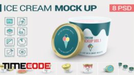 دانلود موکاپ لیوان بستنی Ice Cream Package Mockup