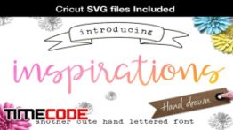 دانلود فونت انگلیسی فانتزی Inspirations script + Cricut SVG