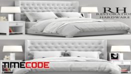 دانلود مدل آماده سه بعدی : تخت خواب Zadie bed collection, RH Teen