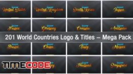 210 پروژه لوگو افتر افکت از نقشه کشور های جهان World Countries Logo