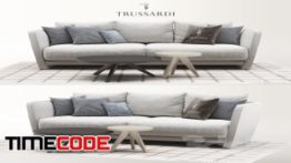 دانلود مدل آماده سه بعدی : مبلمان Trussardi Casa Lightshell Sofa set