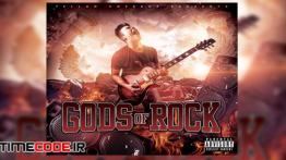 دانلود آگهی تبلیغاتی لایه باز : کنسرت موسیقی Mixtape Covers Art – Gods of Rock