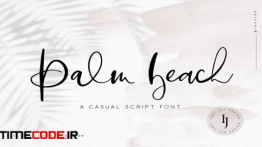 دانلود فونت انگلیسی پیوسته Palm Beach | Casual Script Font