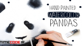 دانلود کلیپ آرت پاندا Watercolor Pandas