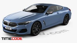 مدل آماده سه بعدی : ماشین بی ام و BMW 8 Series (G15) M850i coupe 2019 3D model