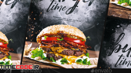 دانلود آگهی تبلیغاتی لایه باز فست فود Burger Time