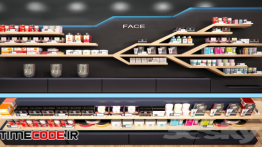 دانلود مدل آماده سه بعدی : قفسه لوازم آرایشی Cosmetics store