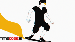 دانلود پروژه آماده افترافکت : لوگو انیمیشن اسکیت برد Skateboarder Logo Reveal