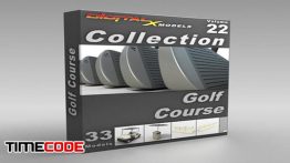 دانلود آبجکت سه بعدی : لوازم و تجهیزات بازی گلف 3D Model Collection  Volume 22: Golf Course