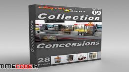 دانلود آبجکت سه بعدی : لوازم فروشگاه و مغازه فست فود 3D Model Collection  Volume 9: Concessions