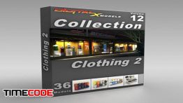 دانلود آبجکت سه بعدی لوازم دکوری فروشگاه پوشاک 3D Model Collection  Volume 12: Clothing 2