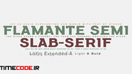 دانلود فونت انگلیسی برای تیتر  Flamante SemiSlab Light & Bold