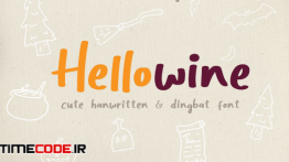 دانلود فونت انگلیسی دست نویس Hellowine – Cute Handwritten Font