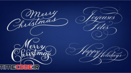 دانلود فونت انگلیسی خوشنویسی Merry Christmas & Happy Holidays