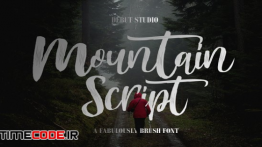دانلود فونت انگلیسی گرافیکی Mountain Script – Brush Font