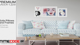 دانلود موکاپ مبلمان و کاغذ دیواری Sofa, Pillows & Frames Mockup Pack