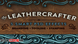 دانلود فایل لایه باز متن با بافت چرمی The Leathercrafter – Smart PSD
