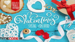 دانلود جعبه ابزار ساخت موکاپ عاشقانه و کارت دعوت عروس Valentine Mockup scene creator