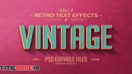 دانلود فایل فتوشاپ لایه باز متنی Vintage Text Effects Vol.1