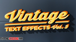 دانلود فایل فتوشاپ لایه باز متنی  Vintage Text Effects Vol.3