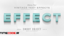 دانلود فایل فتوشاپ لایه باز متنی  Vintage Text Effects Vol.4