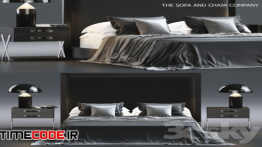 دانلود مدل آماده سه بعدی : تخت خواب Bed by S & C2