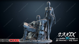 دانلود مدل سه بعدی برای پرینت سه بعدی Deadpool & Lady Deadpool 3D printable Ready