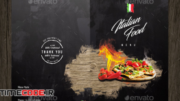 دانلود طرح لایه باز منو غذا ایتالیایی Italian Food Menu – A4 and US Letter