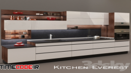 دانلود مدل آماده سه بعدی : آشپزخانه Kitchen Everest