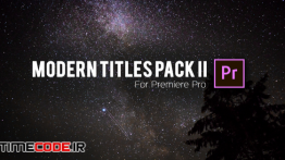 دانلود مجموعه تایتل آماده مخصوص پریمیر Modern Titles Pack II for Premiere Pro