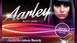 دانلود تراکت لایه باز آرایشگاه زنانه + کارت ویزیت Salon Flyer + Business Card