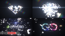 دانلود پروژه آماده افترافکت : لوگو الماس Shattered Diamond Logo Text Reveal