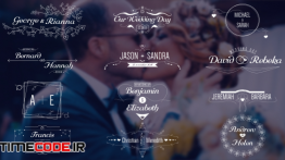 دانلود پروژه آماده افترافکت : تایتل عروسی Wedding Titles 4k