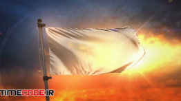 دانلود استوک فوتیج پرچم سفید White Flag At Sunrise