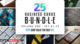 دانلود 25 کارت ویزیت لایه باز Business Cards Bundle – Vol 01