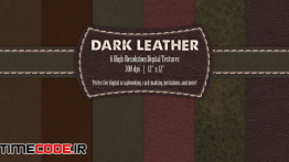 دانلود 6 تکسچر چرم Dark Leather Digital Textures