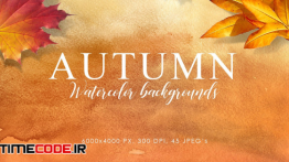 دانلود مجموعه تکسچر پائیزی Autumn Watercolor Backgrounds