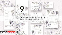 دانلود کارت دعوت لایه باز عروسی Good Purple – Wedd.Suite