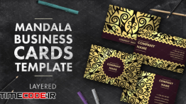 دانلود فایل لایه باز کارت ویزیت Mandala business card 012
