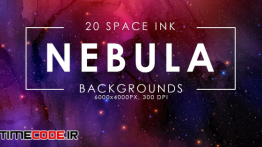 دانلود مجموعه تکسچر جوهر Nebula Ink Backgrounds