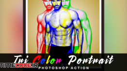 دانلود اکشن فتوشاپ : افکت تفکیک رنگ Tri Color Portrait Photoshop Action