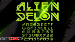دانلود فونت انگلیسی گرافیکی Alien Delon
