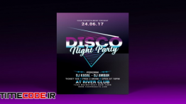 دانلود پوستر لایه باز کنسرت و دیسکو Disco Night Party Flyer
