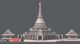 دانلود مدل آماده سه بعدی : ساختمان به سبک پاگودا Pagoda V01