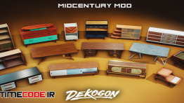 دانلود مدل آماده سه بعدی : مبلمان و میز و صندلی Retro Mid Century Mod Props VOL.1 – UE4+Raw files