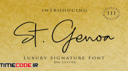 دانلود فونت انگلیسی به سبک امضا St Genoa  Luxury Signature Font