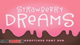 دانلود فونت انگلیسی فانتزی Strawberry Dreams Font Duo