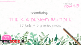 دانلود مجموعه فونت انگلیسی گرافیکی The K.A. Design Bundle